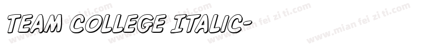 Team College Italic字体转换